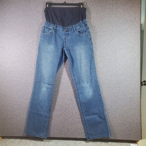 Lilac Maternity/Post Pregnancy Jeans size L/12-14 Adjustable Waist Low Rise Look - Picture 1 of 8